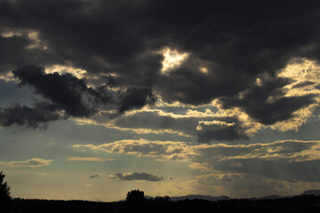 sunset in the clouds