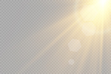 Vector transparent sunlight special lens flare light effect