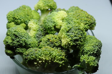Fresh healthy broccoli isolated on white background