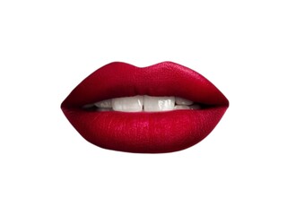 red lips isolated on white