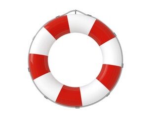 life buoy on white background