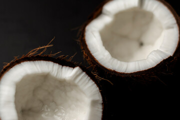 Coconut on the black