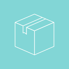 Product delivery icon. Box delivery