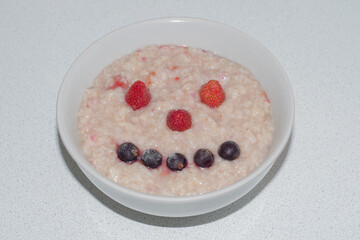 Healthy oatmeal for the baby