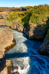 Bornafoss waterfall in Iceland
