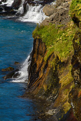Hraunfossar waterfalls (Borgarfjordur, Iceland),
