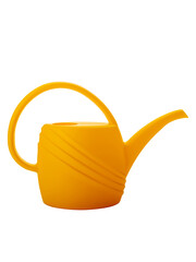 yellow plastic watering can for garden