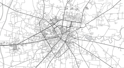 Fototapeta na wymiar Urban vector city map of Siakot, Pakistan, Asia.