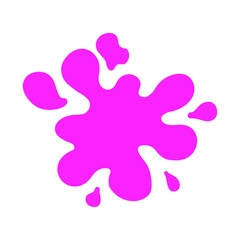 Single purple blot. Splash on a white background.
