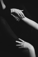 Love in photo studio, beautiful wedding couple,black and white photo couple,body details