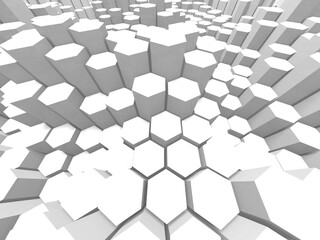 White Geometric Poligon Abstract Background