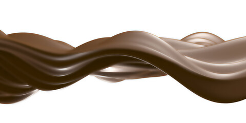 Melted choco mass. Chocolate waves background