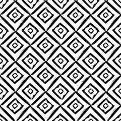 Seamless pattern with hand-drawn rhombuses. Vector background.