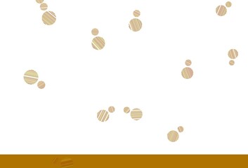 Light Orange vector template with circles.