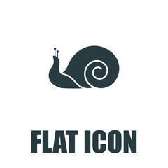 Snail Icon Flat