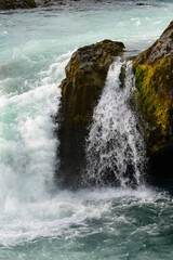 Godafoss (waterfall of the gods)  in the Bardardalur district of Northeastern Region of Iceland