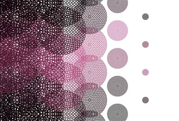 Light Pink vector texture with disks.