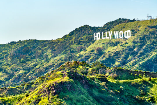 Hollywood Sign on Mount Lee in Los Angeles, California