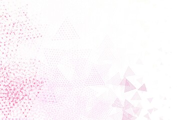 Light Pink, Yellow vector pattern with polygonal style with circles.