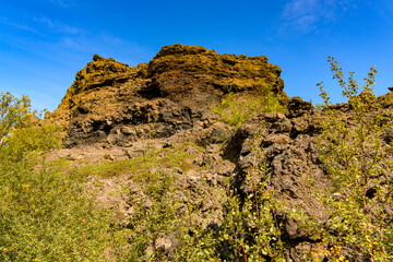 Dimmuborgir, a large area of unusually shaped lava fields, east of Myvatn, Iceland
