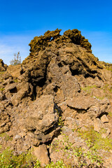 Dimmuborgir, a large area of unusually shaped lava fields, east of Myvatn, Iceland