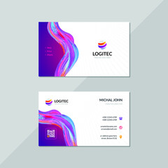 Business Card With Colorful Background