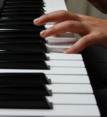 Fototapeta premium hands playing piano