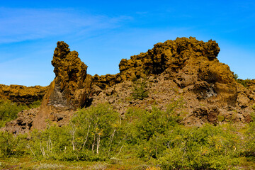 Dimmuborgir, a large area of unusually shaped lava fields, east of Myvatn, Iceland