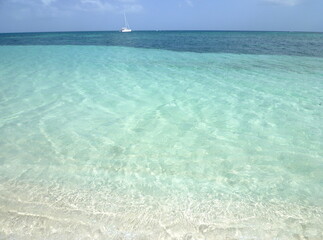 the view from the Caret Island, Guadeloupe (France), August