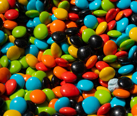 Fototapeta na wymiar Colorful sweet circle shape yummy candy balls.
