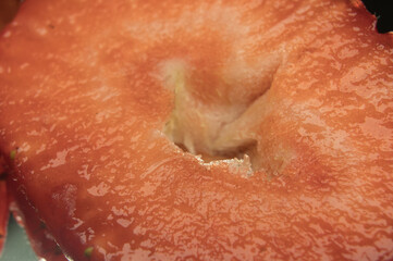 slices of strawberry background closeup