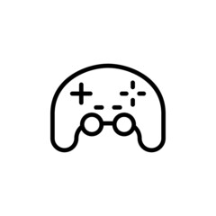 Game controller icon in black line style icon, style isolated on white background
