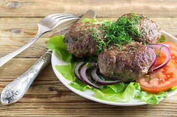 fried homemade cutlets