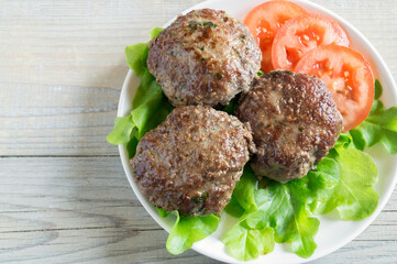 fried homemade cutlets