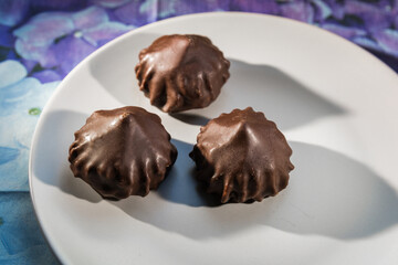 chocolate candy on a plate