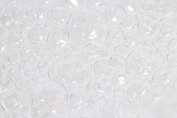Transparent soap foam bubbles macro for cool wallpaper