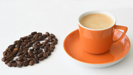 a small Cup of fragrant coffee in the morning