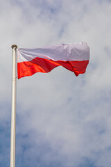 Fototapeta na wymiar Poland Flag Clouds