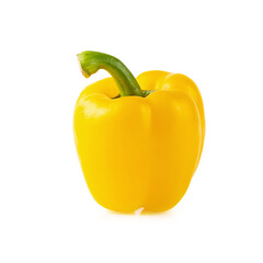 yellow sweet bell pepper isolated over white background