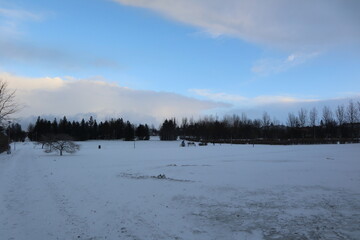 晴れた日の雪景色