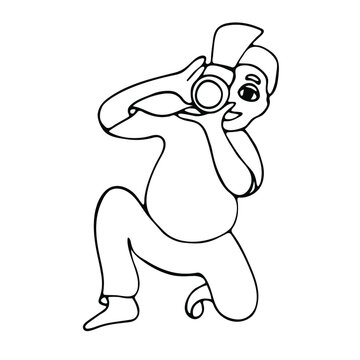 recommend clip art: Photography life. Man photographer. Illustration of photography.