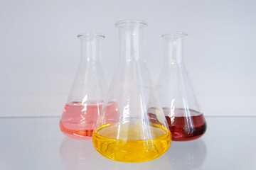 Acid solution shows different color with different indicator