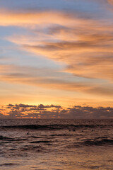 
beautiful orange sunset in bali
