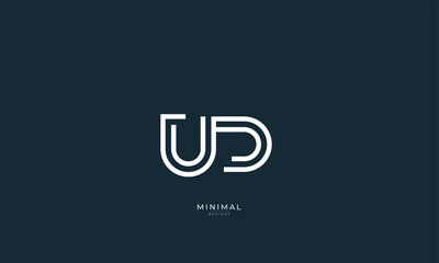Alphabet letter icon logo UD