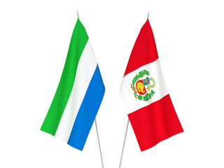 Sierra Leone and Peru flags