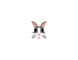 Fototapeta na wymiar Rabbit Face vector flat icon. Isolated rabbit, easter bunny emoji illustration 