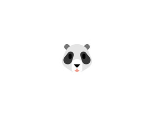 Panda face vector flat icon. Isolated panda emoji illustration 