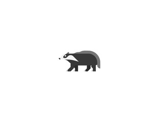 Badger vector flat icon. Isolated badger emoji illustration 