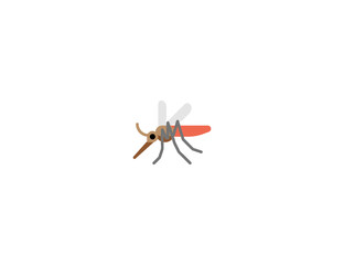 Mosquito vector flat icon. Isolated mosquito emoji illustration 
