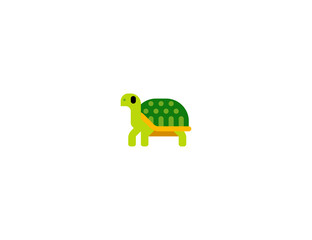 Turtle vector flat icon. Isolated Tortoise emoji illustration 